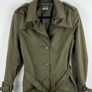 Manteaux Manteaux Overcoat Jacket Size 11/12 Short Gray Long Sleeve Button Down
